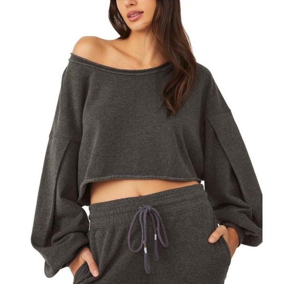 FP Movement by Free People Tops - FP Movement by Free People Dark Gray Sweatshirt